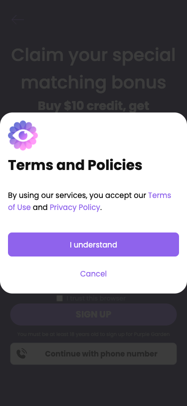 Krok 6: SIGN UP button