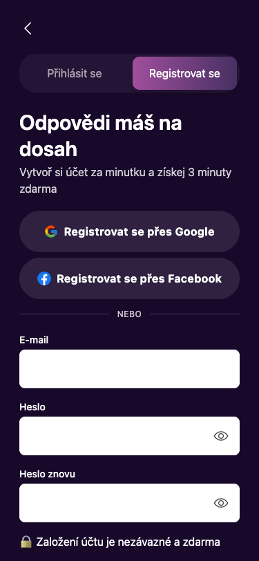 Krok 7: Registrovat se