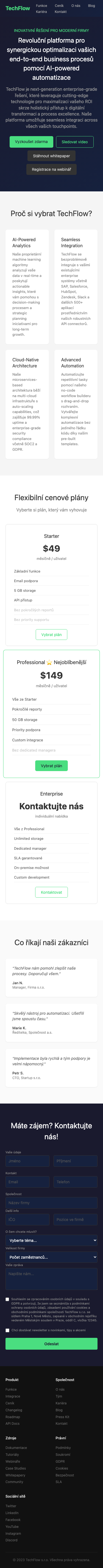 Analyzovaná stránka - mobile